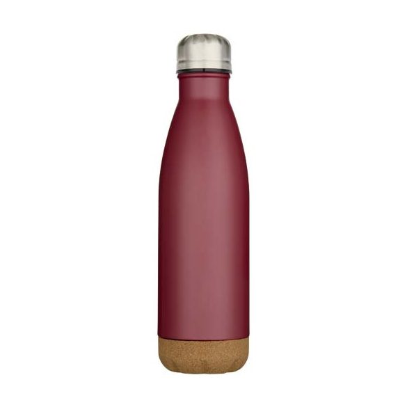 Cove 500 ml double wall vacuum insulated stainless steel water bottle with cork details
