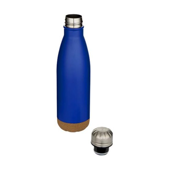 Cove 500 ml double wall vacuum insulated stainless steel water bottle with cork details