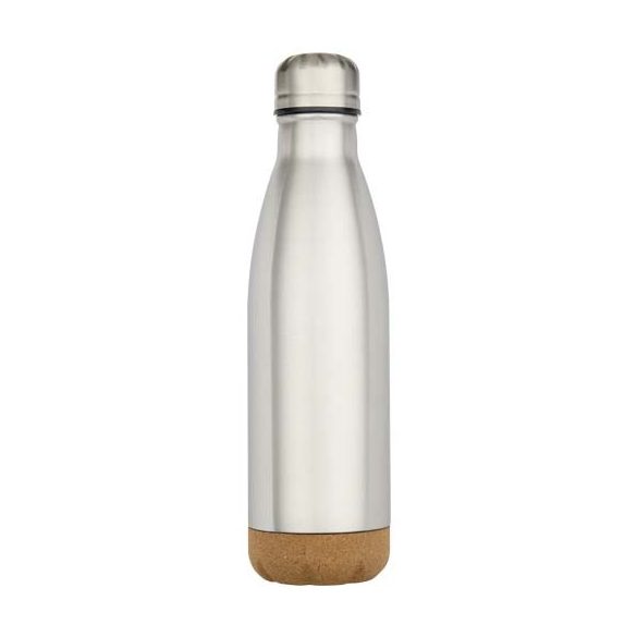 Cove 500 ml double wall vacuum insulated stainless steel water bottle with cork details