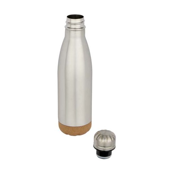 Cove 500 ml double wall vacuum insulated stainless steel water bottle with cork details