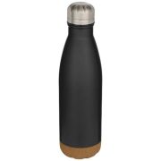   Cove 500 ml double wall vacuum insulated stainless steel water bottle with cork details
