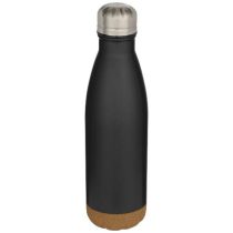   Cove 500 ml double wall vacuum insulated stainless steel water bottle with cork details