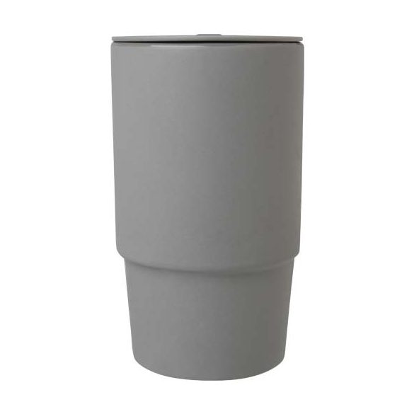 Carter 450 ml ceramic mug with plastic lid