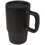 Carter 450 ml ceramic mug with plastic lid