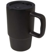 Carter 450 ml ceramic mug with plastic lid