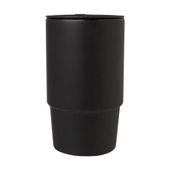 Carter 450 ml ceramic mug with plastic lid