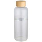   Mirage 650 ml single-walled borosilicate glass bottle with bamboo lid
