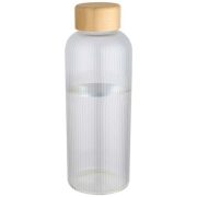   Mirage 650 ml single-walled borosilicate glass bottle with bamboo lid