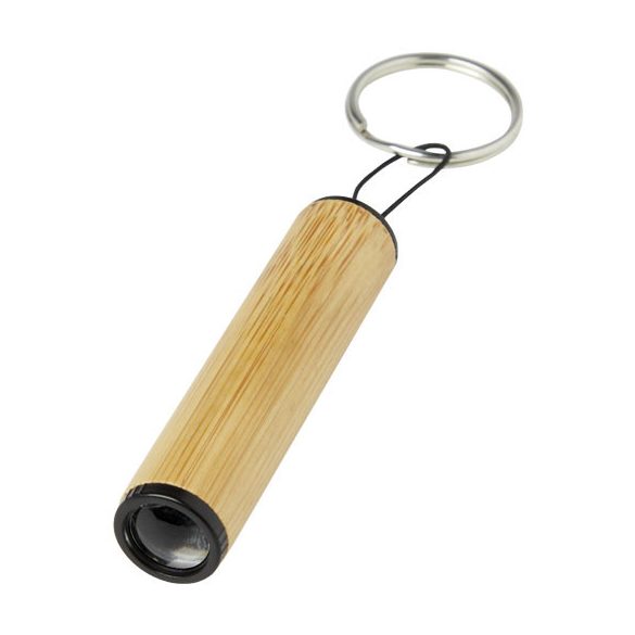 Cane bamboo key ring with light