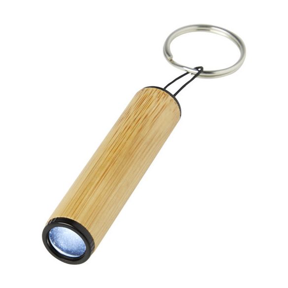 Cane bamboo key ring with light