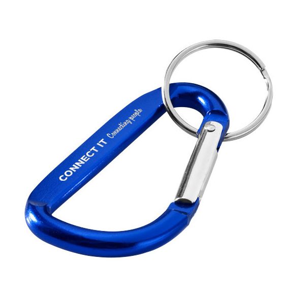 Timor recycled aluminium carabiner keychain