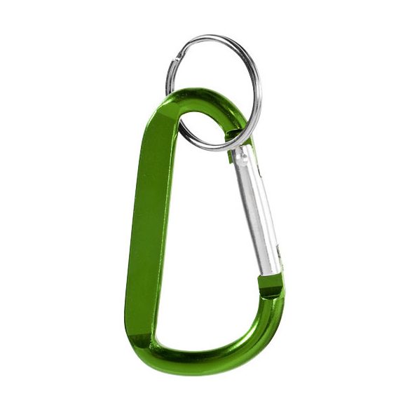 Timor recycled aluminium carabiner keychain