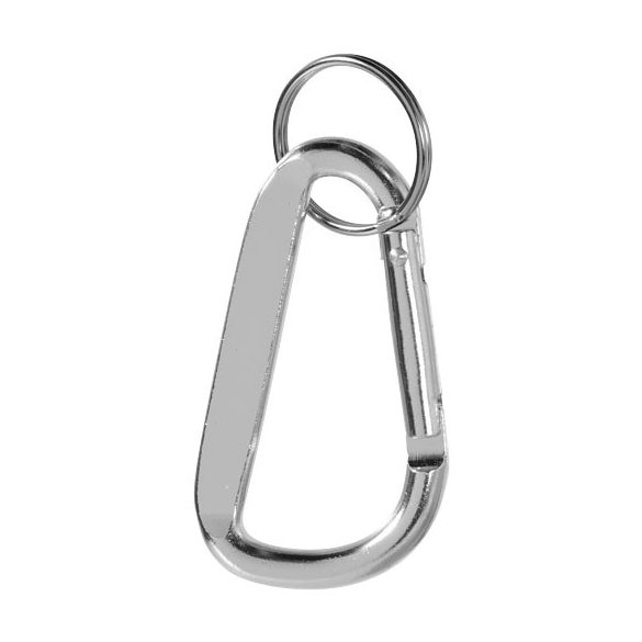 Timor recycled aluminium carabiner keychain