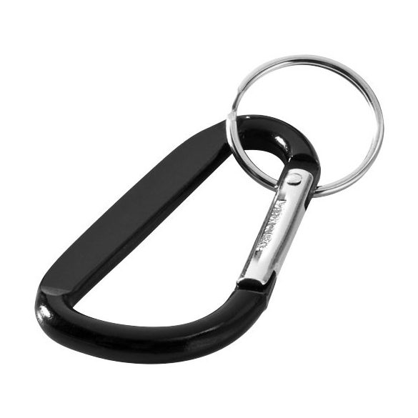 Timor recycled aluminium carabiner keychain