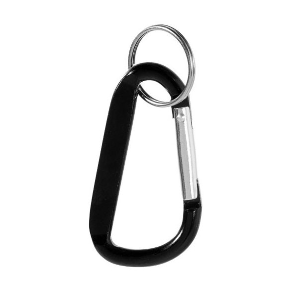 Timor recycled aluminium carabiner keychain