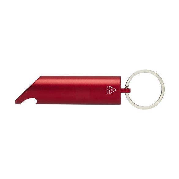 Flare RCS recycled aluminium IPX LED light and bottle opener with keychain