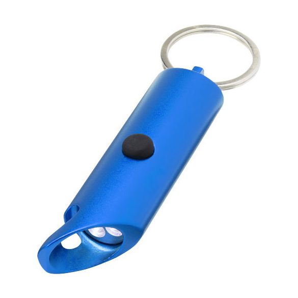 Flare RCS recycled aluminium IPX LED light and bottle opener with keychain