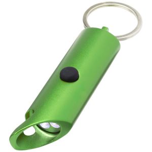 Flare RCS recycled aluminium IPX LED light and bottle opener with keychain