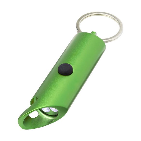 Flare RCS recycled aluminium IPX LED light and bottle opener with keychain