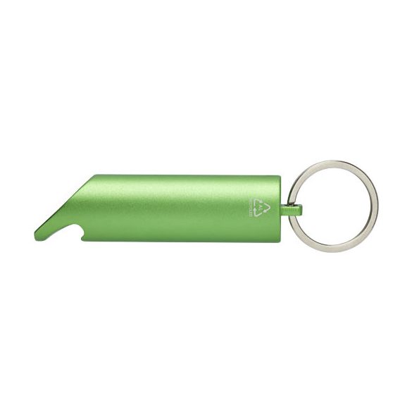 Flare RCS recycled aluminium IPX LED light and bottle opener with keychain