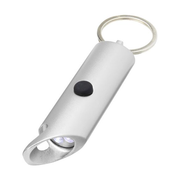 Flare RCS recycled aluminium IPX LED light and bottle opener with keychain