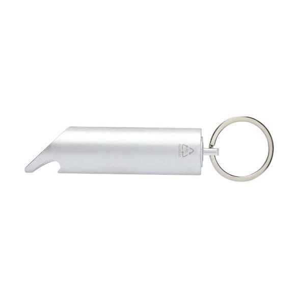 Flare RCS recycled aluminium IPX LED light and bottle opener with keychain