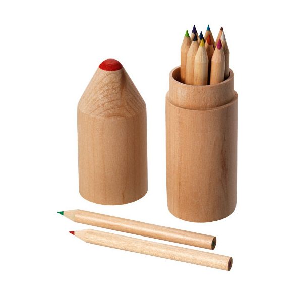 Woody 12-piece coloured pencil set
