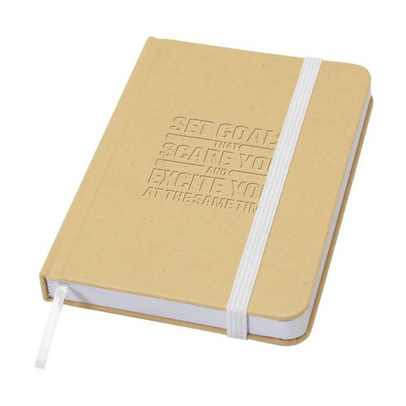 Reed A6 recycled hard cover notebook with plain pages