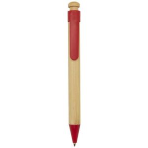 Rattan bamboo and recycled plastic ballpoint pen (black ink)