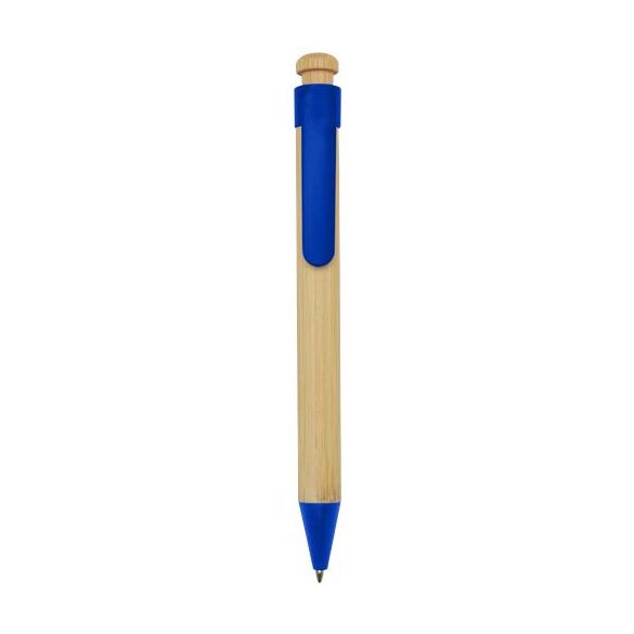 Rattan bamboo and recycled plastic ballpoint pen (black ink)