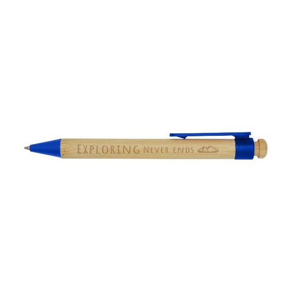 Rattan bamboo and recycled plastic ballpoint pen (black ink)