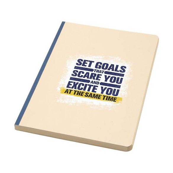 Liliana A5 sugarcane and RPET soft cover notebook