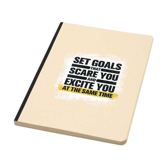 Liliana A5 sugarcane and RPET soft cover notebook