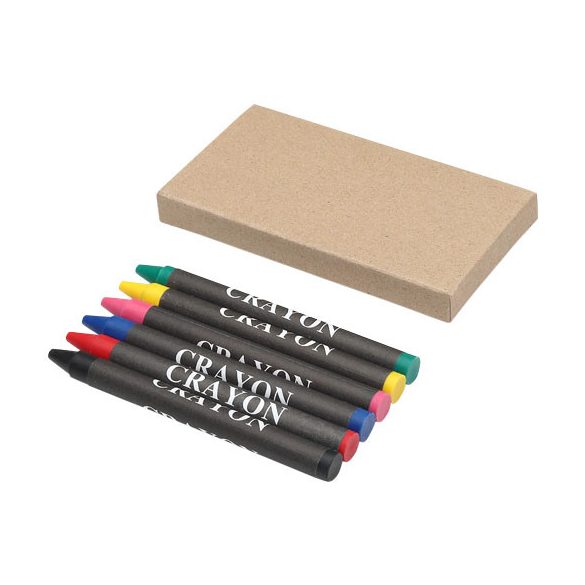Ayo 6-piece coloured crayon set