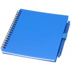   Niove recycled plastic soft cover notebook and ballpoint pen set (blue ink)