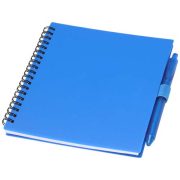   Niove recycled plastic soft cover notebook and ballpoint pen set (blue ink)