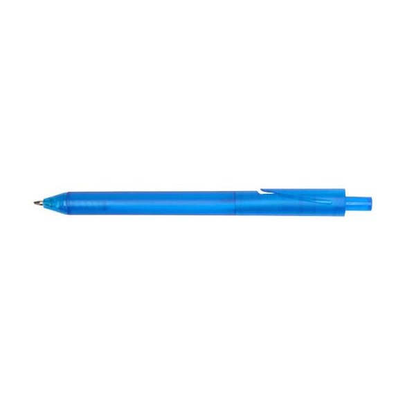 Niove recycled plastic soft cover notebook and ballpoint pen set (blue ink)