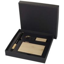   Minka RCS recycled aluminium ballpoint pen, keychain and RFID card holder gift set
