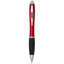   Nash RCS recycled plastic ballpoint pen with coloured barrel and black grip (black ink)