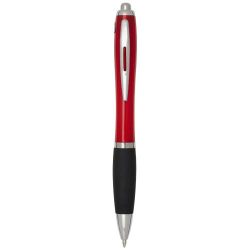   Nash RCS recycled plastic ballpoint pen with coloured barrel and black grip (black ink)