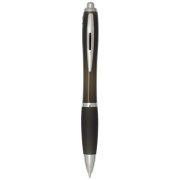   Nash RCS recycled plastic ballpoint pen with coloured barrel and grip (black ink)