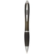   Nash RCS recycled plastic ballpoint pen with coloured barrel and grip (black ink)