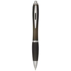   Nash RCS recycled plastic ballpoint pen with coloured barrel and grip (black ink)