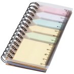 Spinner spiral notebook with coloured sticky notes