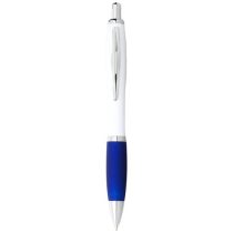 Nash ballpoint pen white barrel and coloured grip