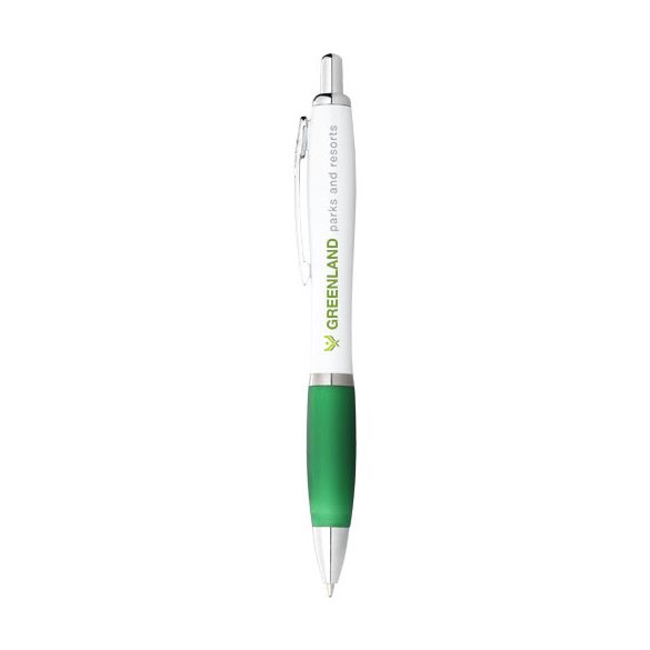 Nash ballpoint pen white barrel and coloured grip