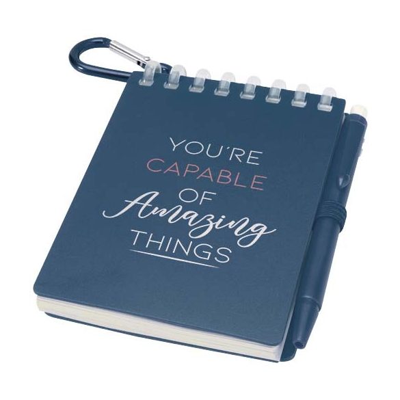 Lig Mini recycled outdoor soft cover notebook and ballpoint pen set (black ink)