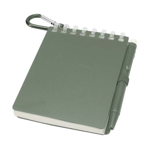Lig Mini recycled outdoor soft cover notebook and ballpoint pen set (black ink)
