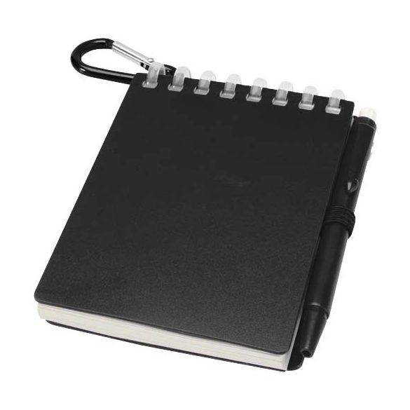 Lig Mini recycled outdoor soft cover notebook and ballpoint pen set (black ink)
