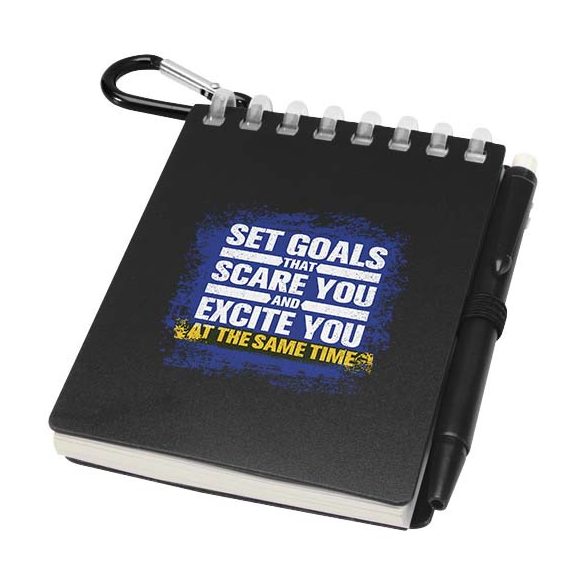 Lig Mini recycled outdoor soft cover notebook and ballpoint pen set (black ink)